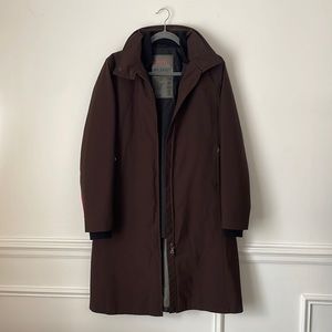 Chocolate Brown Prada Transitional Gortex Coat Size Small - two coats in one!
